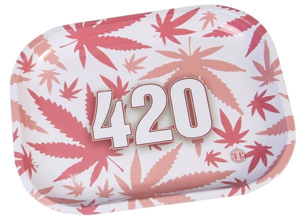 Dreh-Tablett - Rolling Tray, MINI, "420 pink"