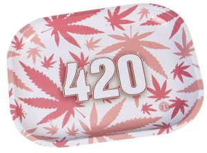 Dreh-Tablett - Rolling Tray, MINI, "420 pink"