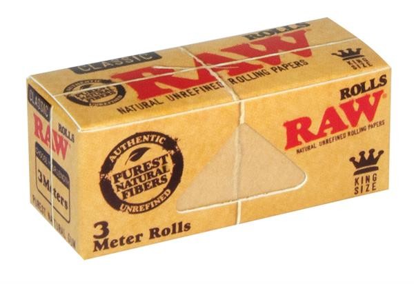 RAW Classic King Size Rolls Papers 3 Meter auf der Rolle