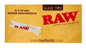 RAW™ Glass Tip Slim ROUND – Glasfilter mit rundem Mundstück