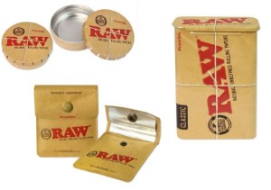 Set von RAW® Klick-Klack Dose Taschenaschenbecher...