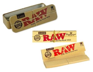 RAW™ Paper Tin + 2 Connoisseur KS Slim  + Tips