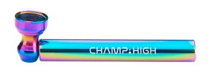 Raucherset Rainbow – Glaspfeife mit Metallkopf & Grinder 3-tlg. | Metallpfeifen-Set mit Zubehör