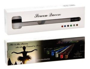 Sieblose Pur-Pfeife "Screen Queen" aus Aluminium, 160 mm, schwarz eloxiert