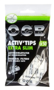 OCB Activ Tips EXTRA Slim Aktivkohlefilter ø6mm