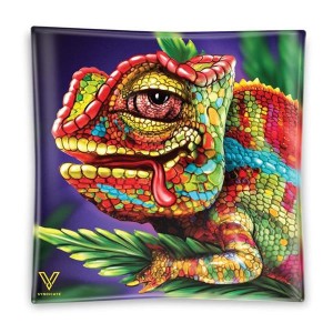 Glas Aschenbecher MINI Drehtablett Chameleon