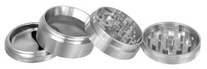 CNC Aluminium Mühle Grinder Polinator RAW™ – 4-teilig, magnetisch, Ø 56mm, silber