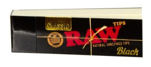 RAW™ Classic Black Natural Unrefined  Filtertips