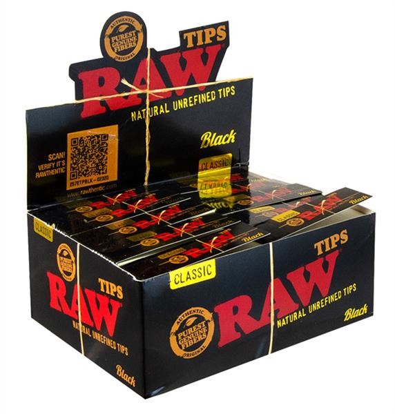 1 Box RAW™ Classic Black Natural Unrefined  Filtertips