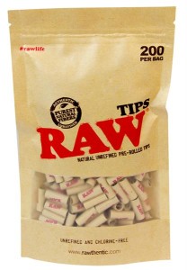 RAW PREROLLED  Filtertips, ø 6mm, 200 Tips Beutel