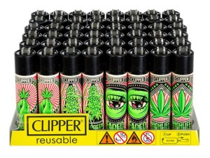 1x Clipper Feuerzeug  groß PROPAGANJA - Black Cap