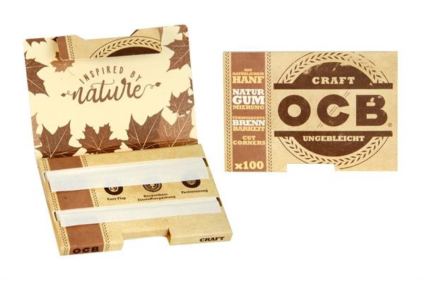 OCB Craft kurz ungebleichtes Zigarettenpapier, Cut Corners (Doppel)