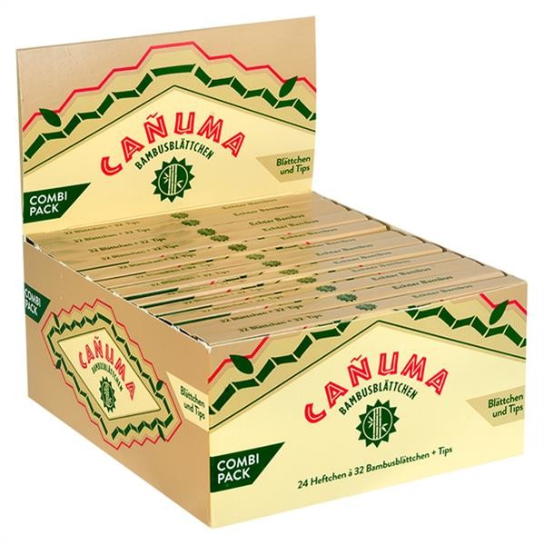 1 Box  Cañuma King Size Slim Paper & Tips