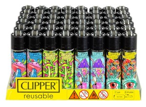 1x Clipper Feuerzeuge gro&szlig;,  Shrooms #8  -...