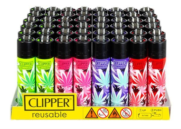 4 Clipper® Feuerzeuge groß leaves #35 - ganze...