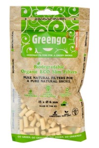 1 Display (20x200) GREENGO Biodegradable Slim Filtertips...