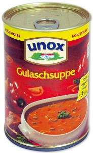 Dosenversteck, Unox Gulaschsuppe