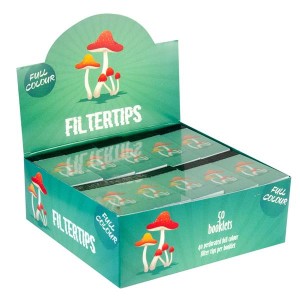 1 Box Filtertips "Mushrooms Red", perforiert,...