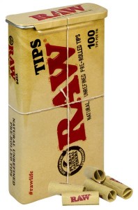 RAW® Natural Unrefined Pre-Rolled Tips Metalldose...