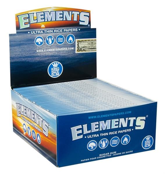 1 Box (50 Heftchen) Elements King Size Slim Ultra Thin...