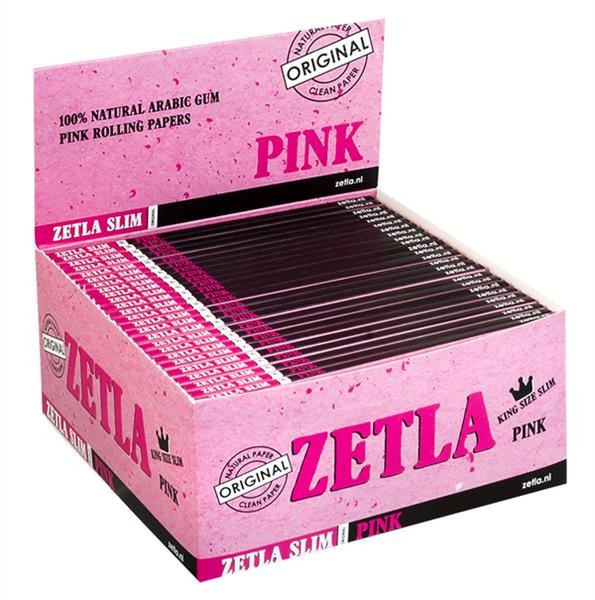 1 Box ZETLA PINK King Size  Zigarettenpapier