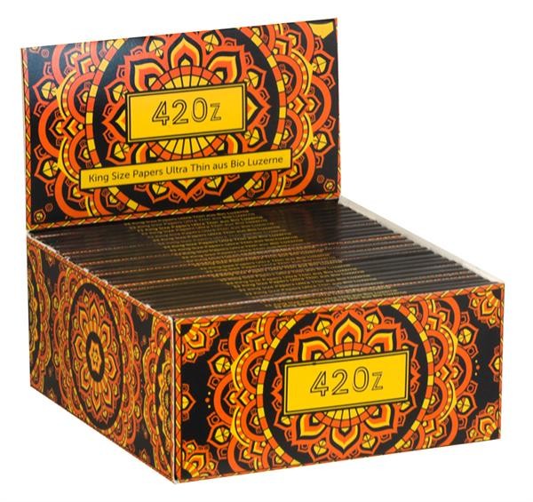 1 Box 420z King Size Slim ultra thin orange Zigarettenpapier