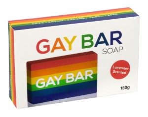 Seife  Gay Bar  Rainbow 150 gr. mit Einhorn Schwamm