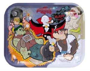 RAW® Dreh Tablett Rolling Tray groß  "Monster Sesh"