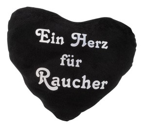 Plüschherz "Ein Herz für Raucher"