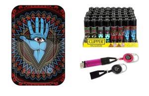 Geschenkset Trippy 3rd Eye Clipper® + Rolling Tray...