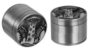 Metall Grinder/Pollinator, 4-part, ø 50mm, "FF - 420 Aliens UFO"