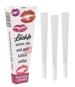 choosypapers King Size Cones 3Pack, Lächle (wenn Du nur mit mir kiffen willst)