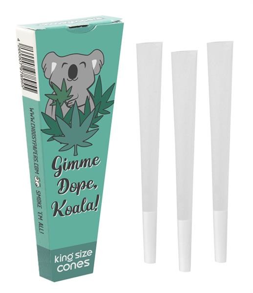 choosypapers King Size Cones 3Pack, Dope Koala