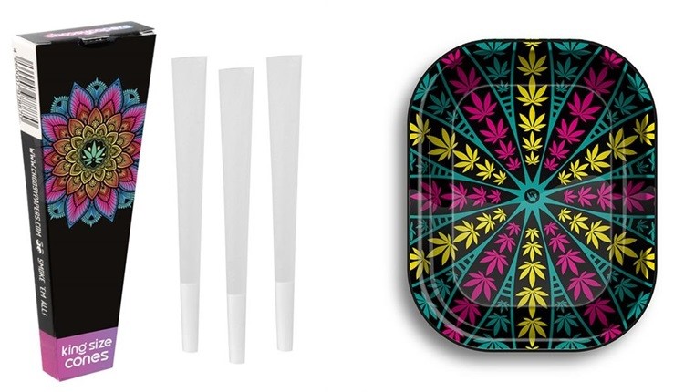 Geschenkset Rolling Tray  + Cones 3Pack Mandala