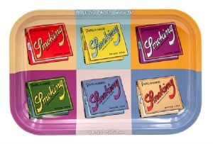 SMOKING Dreh-Tablett - Rolling Tray klein "SMOKING Artist Collection"