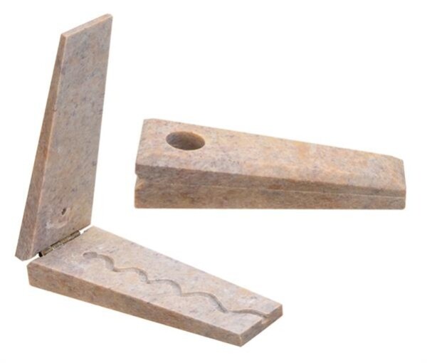 Marmorpfeife „Marble Flue“ – Handpfeife 90mm mit Klappdeckel