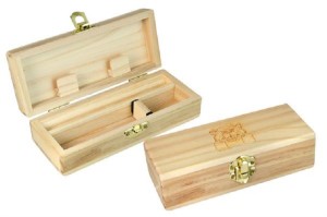 Dreh-Tray / Aufbewahrungsbox Holz "Beaver", lang-klein