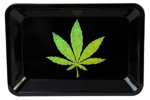 Dreh-Tablett - Rolling Tray, MINI, "Leaf"