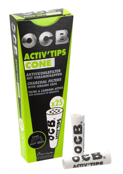 OCB Activ Tips CONE konische Aktivkohlefilter...