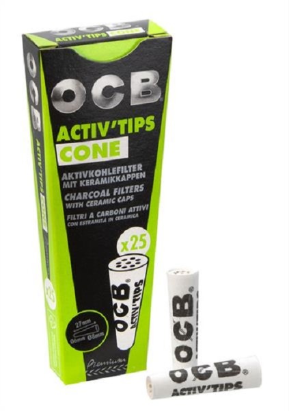 OCB Activ Tips CONE konische Aktivkohlefilter ø6mm-8 mm