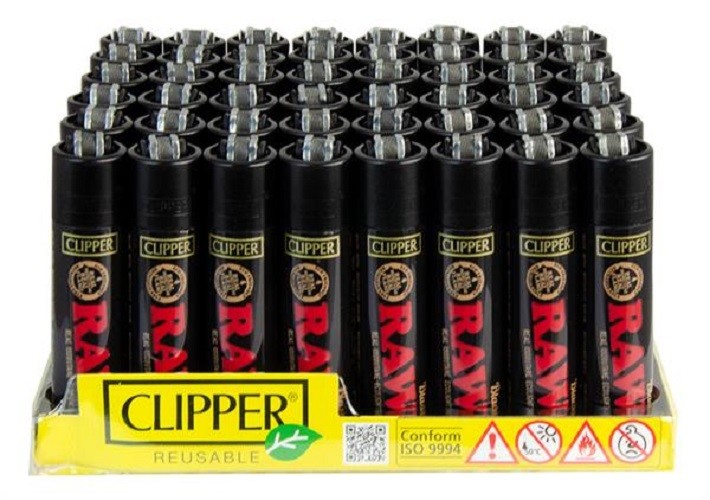 Clipper® Feuerzeug groß,  RAW® BLACK -...