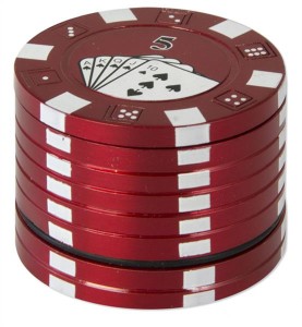 Metallmühle / Metallgrinder, 40mm, 3-teilig Polinator Poker Chip