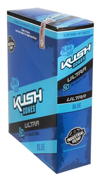 1 Box Kush Ultra Herbal Cones King Size BLUE