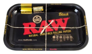 RAW® Dreh Tablett Rolling Tray medium  "BLACK"