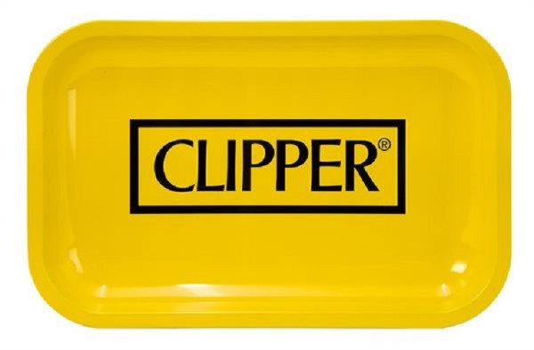 Rolling Tray Dreh-Tablett Metall small "Clipper Logo"