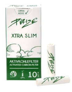 PURIZE® XTRA Slim Size Aktivkohlefilter 10er Schachtel