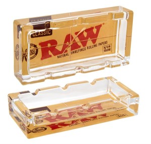 RAW Glas-Aschenbecher rechteckig, "Classic Pack Ashtray"