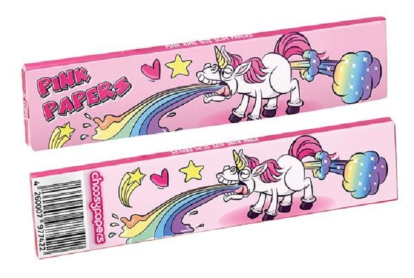 Choosypapers PINK King Size Slim Zigarettenpapier "Puking Unicorn"