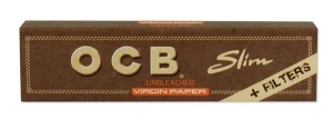 Full Box OCB Unbleached Slim Virgin Papier + Filtertips