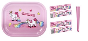 Set aus Drehtablett mini "choosypapers - Unicorn" Papers und J-Tube